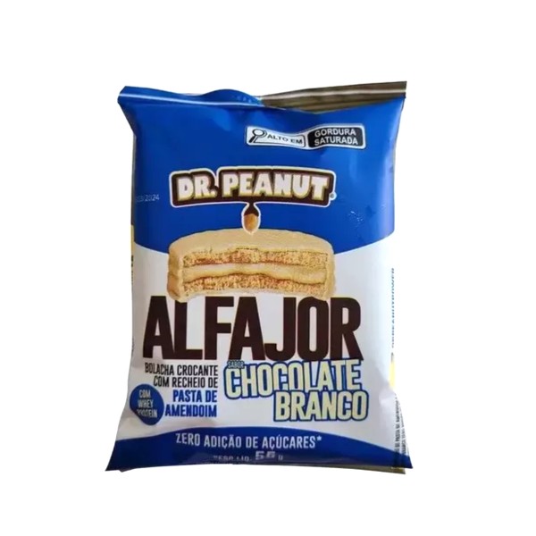 Alfajor 55g chocolate branco Dr Peanut