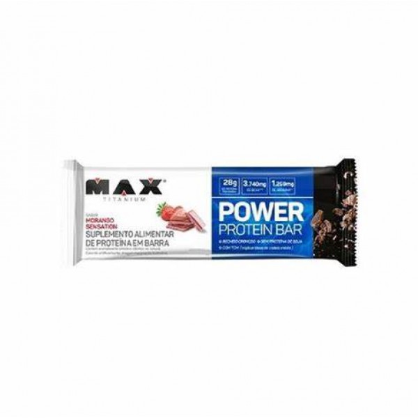 Power Protein Bar 41g Morango Max Titanium