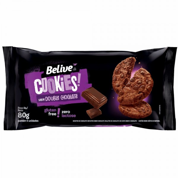 Cookies 80g double chocolate Belive