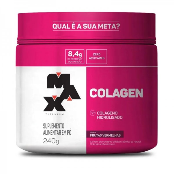 Colagen 240g frutas vermelhas Max Titanium
