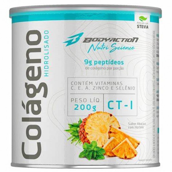 Colágeno 200g abacaxi com hortelã Bodyaction