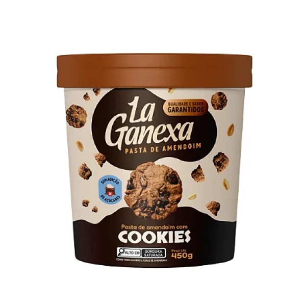 Pasta de Amendoin 450g Cookies La Ganexa